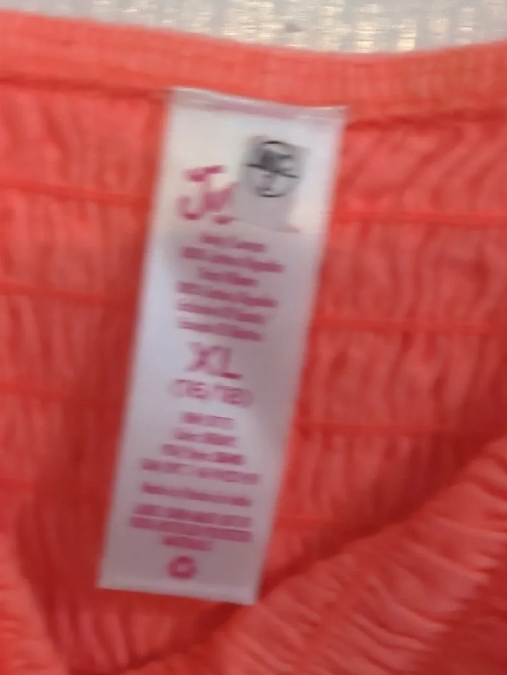 Justice Coral Ruffle Smocked Tank Top Sz XL 16/18